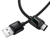USB A-ról USB C-re LCD kijelzős kábel Hoco 3A 1,2 m fekete - 3. kép