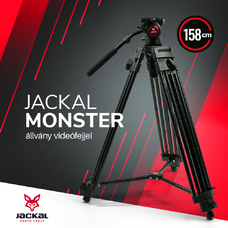 Jackal Monster fluid fejes videó állvány, tripod (158cm) Jackal Monster fluid fejes videó állvány, tripod (158cm)