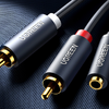 UGREEN AV102 2xRCA kábel (Cinch) jack 3.5 mm 1m fekete - 0. kép