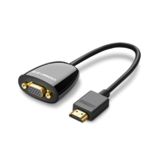 UGREEN MM105 HDMI - VGA átalakító adapter, Audio támogatás nélkül fekete