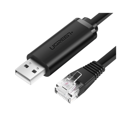 Ugreen USB-A - RJ45 (LAN) lapos kábel 1,5m fekete (CM204)