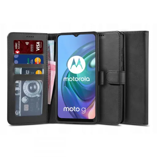 TECH-PROTECT Wallet 2 fliptok MOTOROLA MOTO G10/G30 fekete