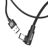 Baseus MVP 90 fokban döntött USB - USB Type-C kábel 1.5m fekete (CATMVP-B01) - 1. kép