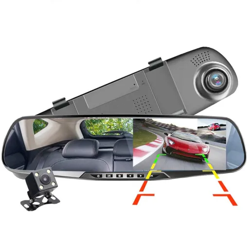Első és Hátsó H70 menetrögzítő fedélzeti kamera Full HD fekete