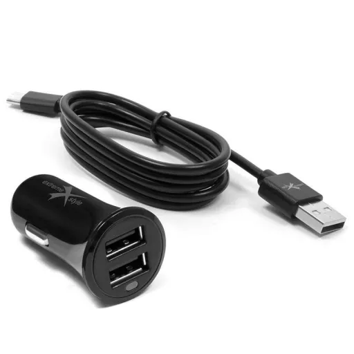 x Extreme Szivargyújtós autós töltő 2xUSB 3.1A + USB Type-C kábel
