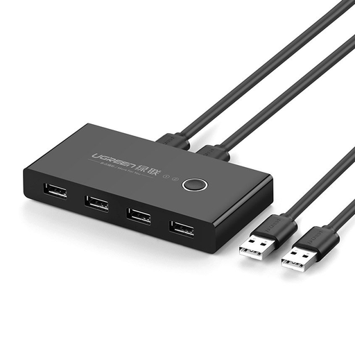 Ugreen 4xUSB 2.0 HUB rozbočovač s prepínačom čierny (30767)