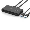 Ugreen 4xUSB 2.0 HUB elosztó, kapcsolóval fekete (30767) - 2. kép