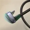Ugreen Nylon harisnyázott USB - USB Type C kábel döntött fejjel 1m 3A szürke (70315) - 1. kép