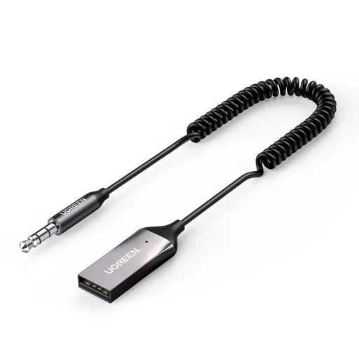 Ugreen USB Vezeték nélküli Bluetooth 5.0 AUX adapter jack audio kábel fekete (70601 CM309)