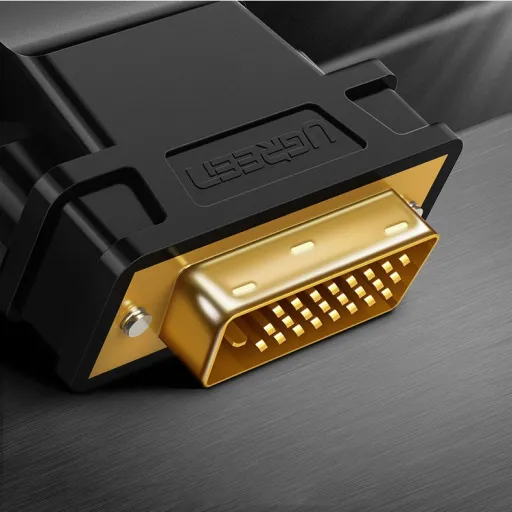 Ugreen HDMI (aljzat) - DVI 24+1 (csatlakozó) átalakító, adapter FHD 60Hz fekete (20124)