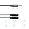 UGREEN 3.5mm audio és mikrofon jel elosztó adapter 20Cm fekete (AV141 30620) - 0. kép