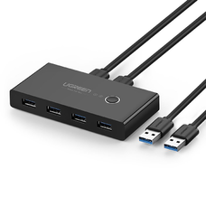 Ugreen 4xUSB 3.2 Gen 1 HUB elosztó, kapcsolóval fekete (US216 30768)