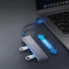 Ugreen USB - 4xUSB 3.2 Gen 1 HUB elosztó micro USB energia ellátással szürke (CM219 70336) - 0. kép