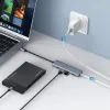 Ugreen USB - 4xUSB 3.2 Gen 1 HUB elosztó micro USB energia ellátással szürke (CM219 70336) - 1. kép