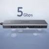 Ugreen USB - 4xUSB 3.2 Gen 1 HUB elosztó micro USB energia ellátással szürke (CM219 70336) - 4. kép