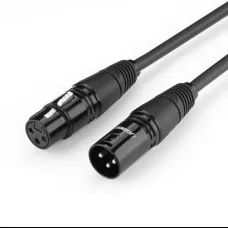 Predlžovací kábel pre mikrofón Ugreen, XLR (zásuvka) - XLR (zásuvka) 3m čierny (AV130)