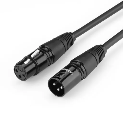 Predlžovací kábel pre mikrofón Ugreen, XLR (zásuvka) - XLR (zásuvka) 3m čierny (AV130)