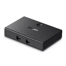 Ugreen 1xUSB 2.0 - 2xUSB Type-B HUB adapter, elosztó kapcsolóval fekete (30345 US158)