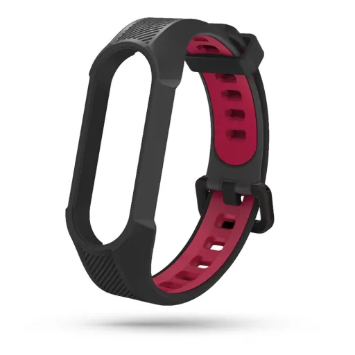 Xiaomi Mi Smart Band 5/6 Tech-protect Armour Óraszíj Fekete/piros