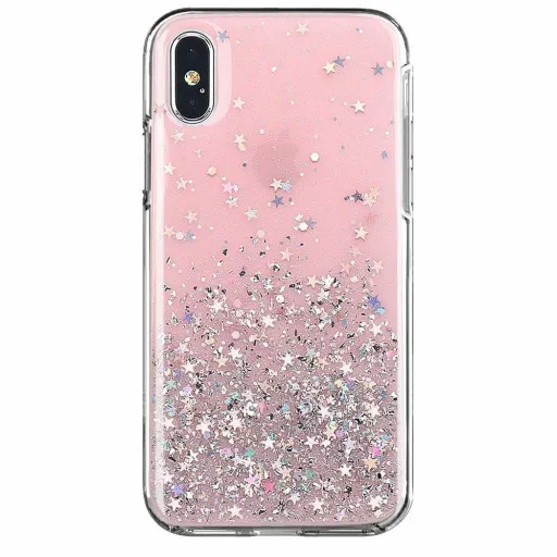 Wozinsky Star csillogó flitteres tok Samsung A42 5G pink