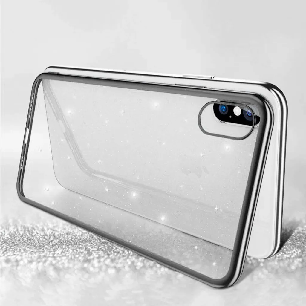 iPhone 12 Pro Max Sulada Glitter tok átlátszó/fekete - 12