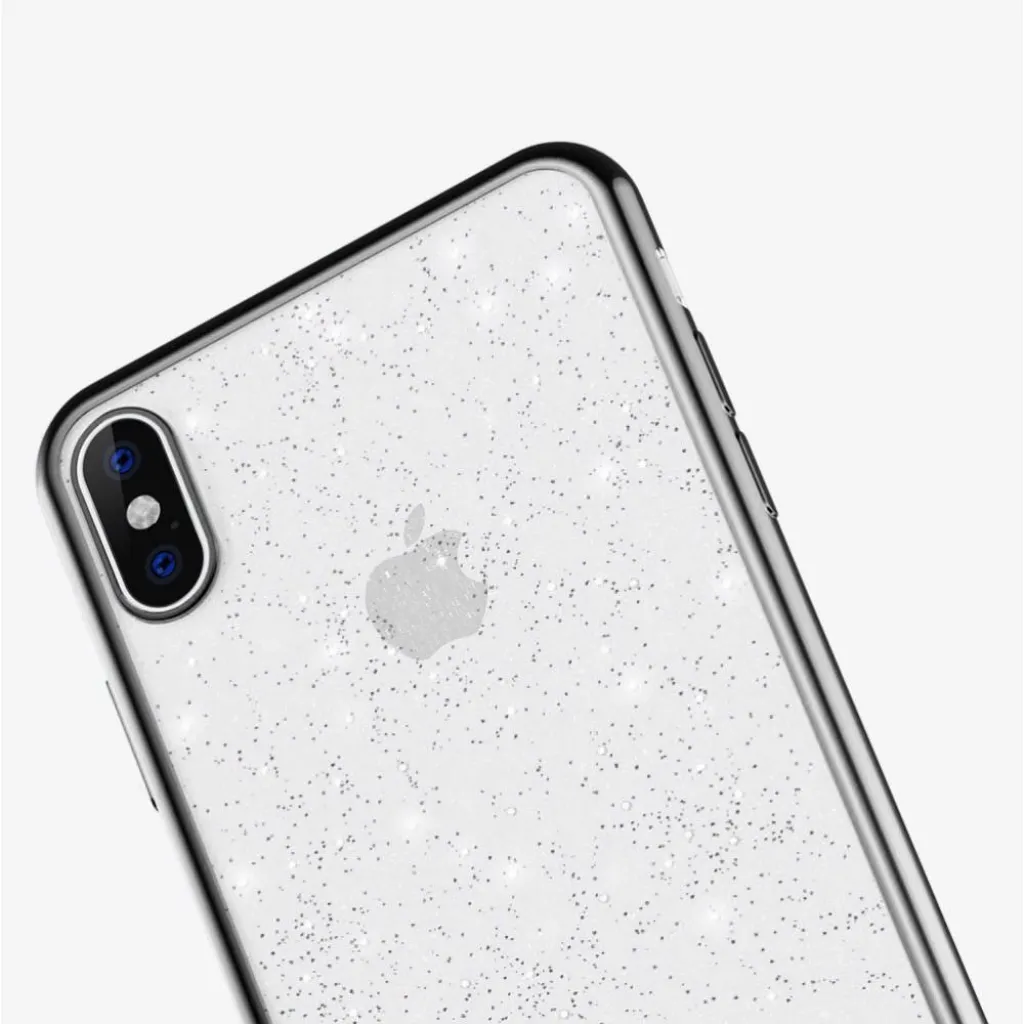 iPhone 12 Pro Max Sulada Glitter tok átlátszó/fekete - 13