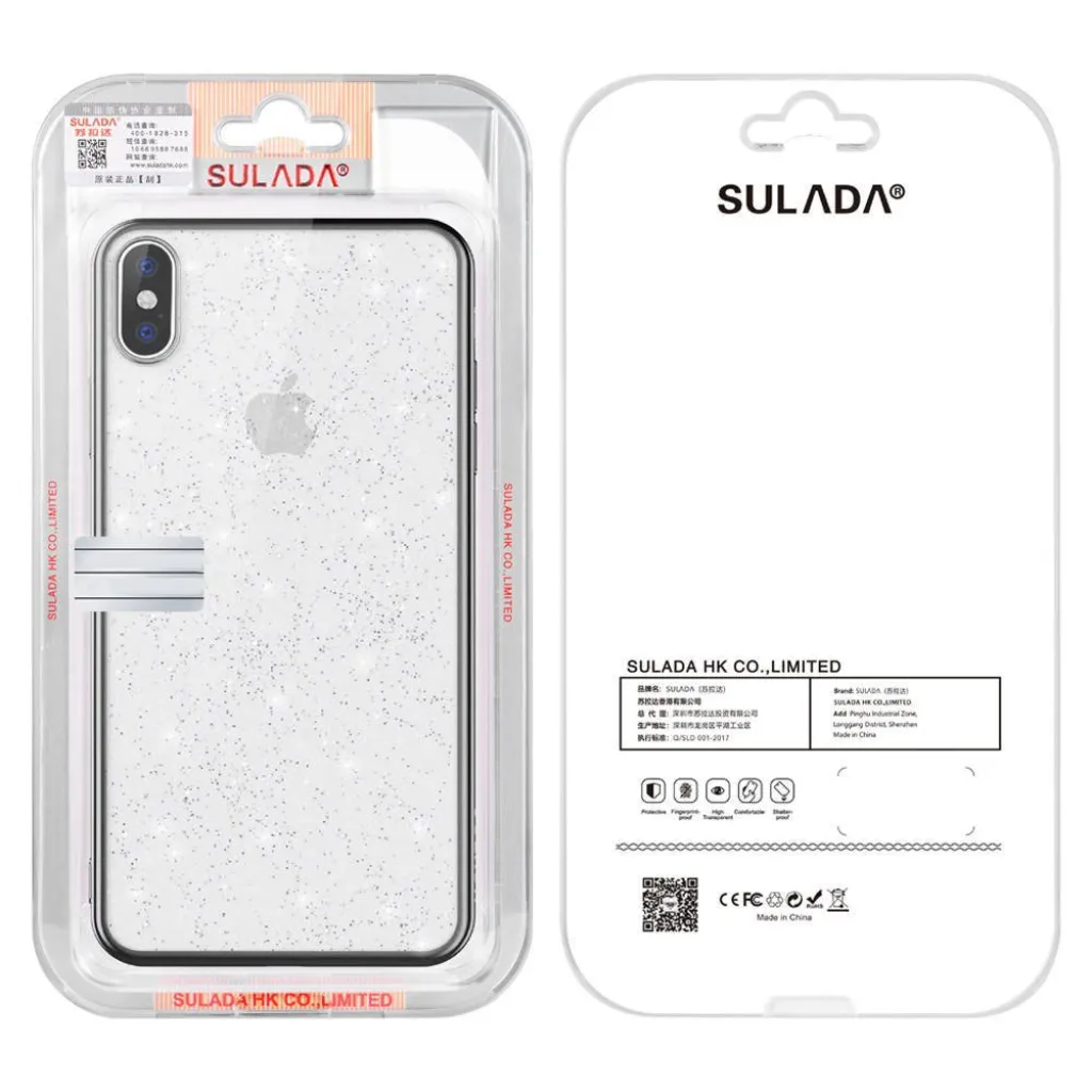 iPhone 12 Pro Max Sulada Glitter tok átlátszó/fekete - 7