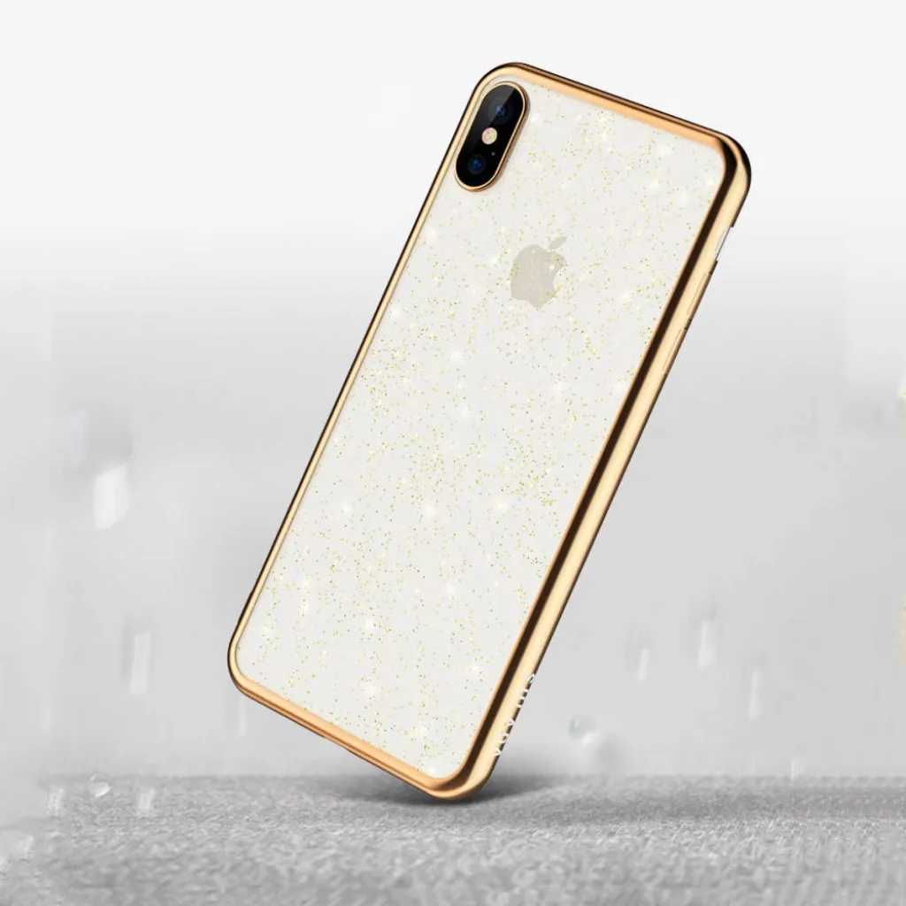 iPhone 12 Pro Max Sulada Glitter tok átlátszó/arany - 12