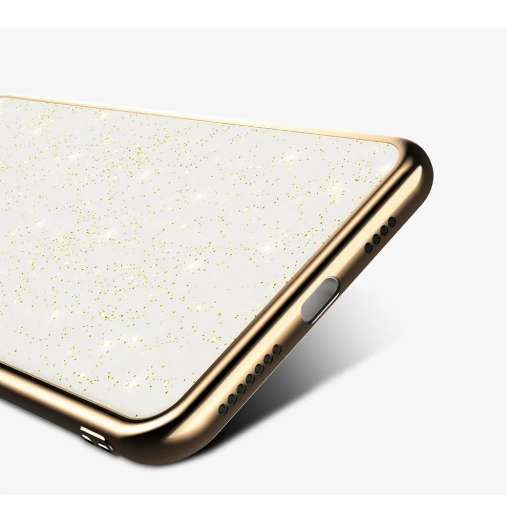 iPhone 12 Pro Max Sulada Glitter tok átlátszó/arany - 7