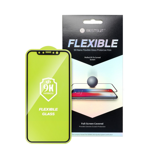 BESTSUIT Flexibilis 5D Nano 9H kijelzővédő üvególia iPhone 12 mini fekete BESTSUIT Flexibilis 5D Nano 9H kijelzővédő üvególia iPhone 12 mini fekete