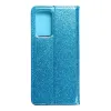 Samsung A52 5G / A52 4G Forcell Shining flitteres fliptok világoskék - 0. kép