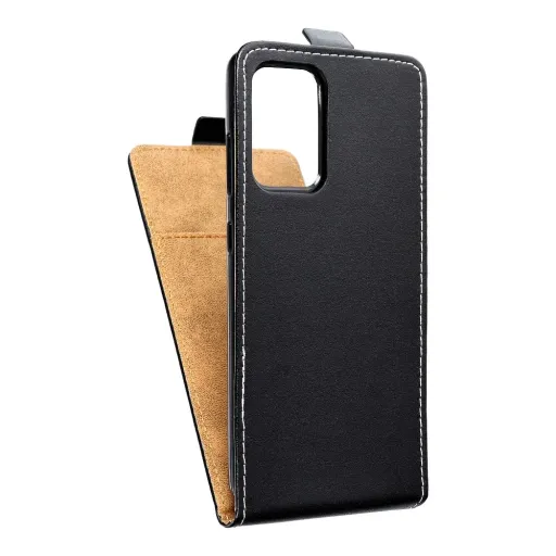 SAMSUNG A52 5G / A52 4G Slim Flexi függőlegesen nyíló fliptok fekete SAMSUNG A52 5G / A52 4G Slim Flexi függőlegesen nyíló fliptok fekete
