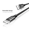 Baseus Yiven Nylon harisnyázott USB/ Lightning kábel 2A 1.8m fekete (CALYW-A01) - 4. kép