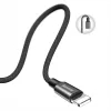 Baseus Yiven Nylon harisnyázott USB/ Lightning kábel 2A 1.2m fekete (CALYW-01) - 3. kép