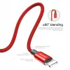 Baseus Yiven Nylon harisnyázott USB/ Lightning kábel 2A 1.8m piros (CALYW-A09) - 3. kép