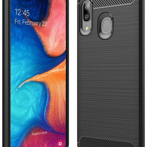 Tech-Protect karbónový vzor TPU obal Samsung A10 čierny