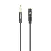 Dudao 4 pólusú 3.5mm mini audio jack toldó kábel 1m fekete - 0. kép