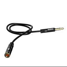 Dudao 4 pólusú 3.5mm mini audio jack toldó kábel 1m fekete