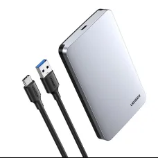 Ugreen Külső HDD/SSD ház SATA III (6 Gbps) 2.5'' USB 3.2 Gen 2 USB Type-C + kábel 0.5m szürke (70499 CM300)