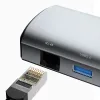 Dudao 11in1 multifunkciós HUB USB Type-C - USB Type-C PD 60W / HDMI / 3.5mm mini jack / 1x USB 2.0 / SD - micro SD kártyaolvasó / VGA / RJ45 / 3x USB 3.2 Gen 1 szürke (A15Pro) - 1. kép