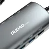 Dudao 11in1 multifunkciós HUB USB Type-C - USB Type-C PD 60W / HDMI / 3.5mm mini jack / 1x USB 2.0 / SD - micro SD kártyaolvasó / VGA / RJ45 / 3x USB 3.2 Gen 1 szürke (A15Pro) - 2. kép