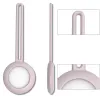 Flexibilis szilikon Apple AirTag tok kulcstartóra pink - 1. kép