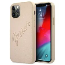 iPhone 12 Pro Max Guess GUHCP12LRSAVSLG Saffiano Vintage tok arany