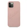 iPhone 12 Pro Max Guess GUHCP12LRSAVSRG Saffiano Vintage tok pink - 1. kép