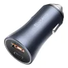 Baseus Golden Contactor Pro Autós szivargyújtós töltő USB Type-C / USB 40W PD 3.0 QC 4.0 + SCP FCP AFC szürke (CCJD-0G) - 1. kép
