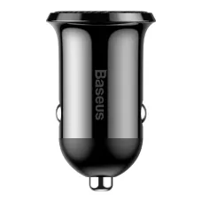 Baseus Grain Pro szivargyújtós autós univerzális töltő 2xUSB 4.8A aljzattal fekete (CCALLP-01)