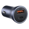 Baseus Golden Contactor Pro Autós szivargyújtós töltő USB Type-C / USB 40W PD 3.0 QC 4.0 + SCP FCP AFC + USB - USB Type-C kábelszürke (TZCCJD-0G) - 0. kép