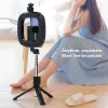 Selfie bot bluetooth távirányítóval, körfénnyel és tripod állvánnyal P40D-1 fekete - 1. kép