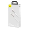 Baseus Cafule Metal nylon harisnyázott USB Type-C/ Lightning kábel PD 20W 1m fehér (CATLJK-A02) - 2. kép