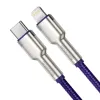 Baseus Cafule Metal nylon harisnyázott USB Type-C/ Lightning kábel PD 20W 2m lila (CATLJK-B05) - 0. kép